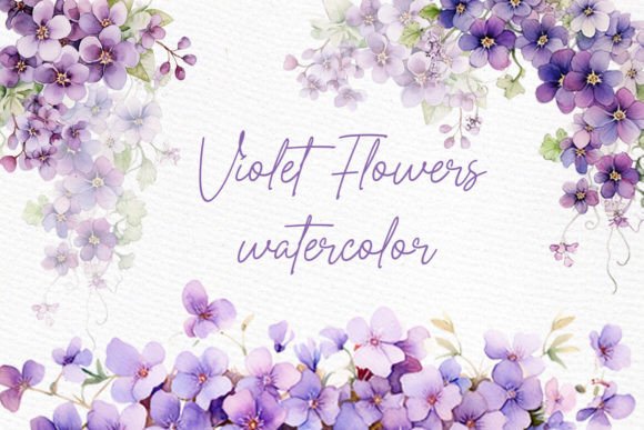 Download Violet Flowers Clipart Spring Flowers - Violet Collection