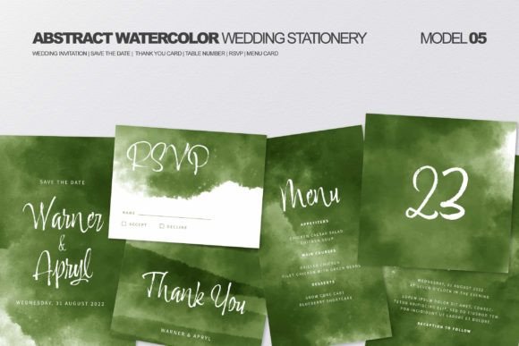 Download Abstract Watercolor Wedding Stationery - Wedding stationery Collection