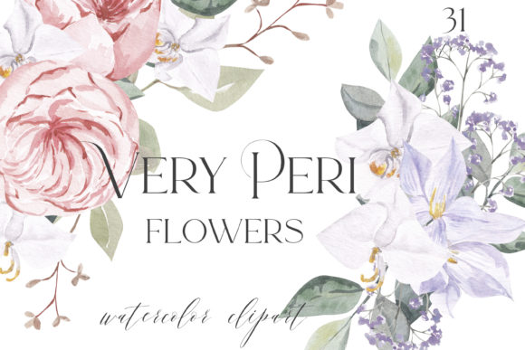 Download Very Peri Floral Clipart, Violet Flowers - Violet Collection