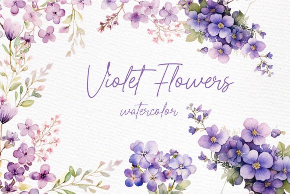 Download Violet Flowers Clipart Spring Flowers - Violet Collection