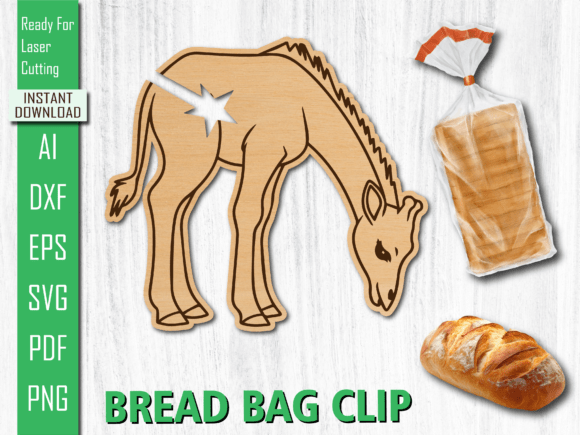 Download Animal Laser Cut Giraffe Bread Bag Clip - Premium Resources